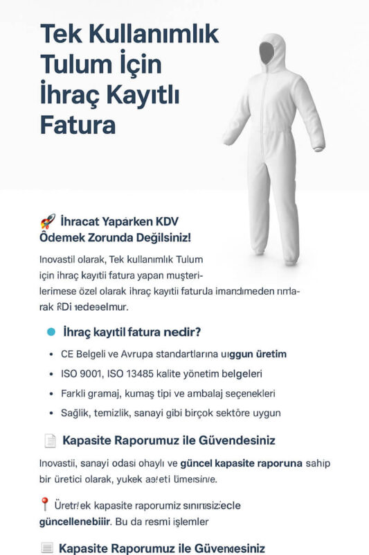tek kullanımlık ihrac kayitli