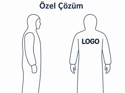 logolu tek kullanımlık önlük