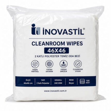 İNOVASTİL CLEANROOM WIPES 46X46 2 Katlı Polyester Temiz Oda Bezi