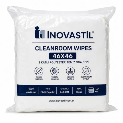 İNOVASTİL CLEANROOM WIPES 46X46 2 Katlı Polyester Temiz Oda Bezi