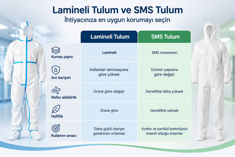 lamineli tulum ve sms tulum