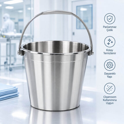 Hydroflex cleanroom paslanmaz çelik kova