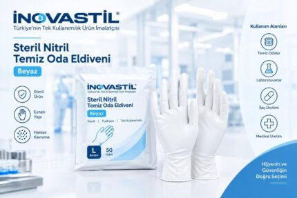 Steril nitril temiz oda eldiveni İNOVASTİL